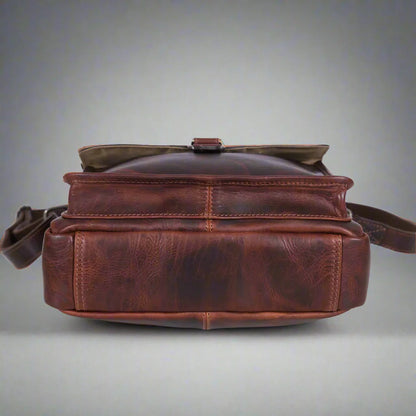 Manhattan Genuine Buffalo Leather Crossbody Bag for Men & Women
