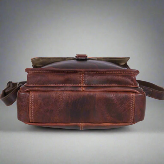Manhattan Genuine Buffalo Leather Crossbody Bag for Men & Women