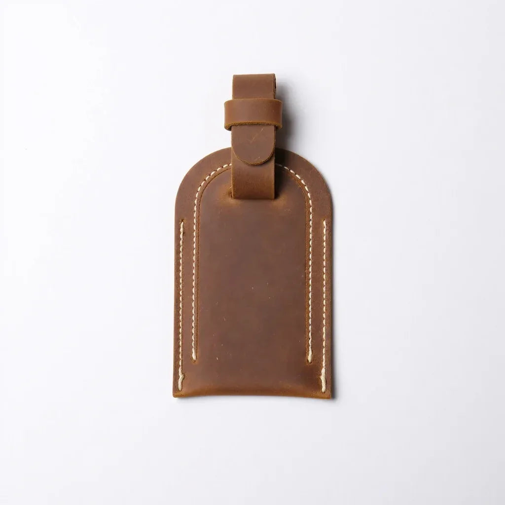 The Voyager Tag | Full-Grain Leather Luggage Tag