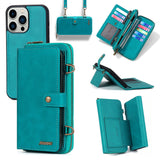 iPhone 16 Handmade Detachable Leather Nordic-style Anti-fall Phone Case/Wallet