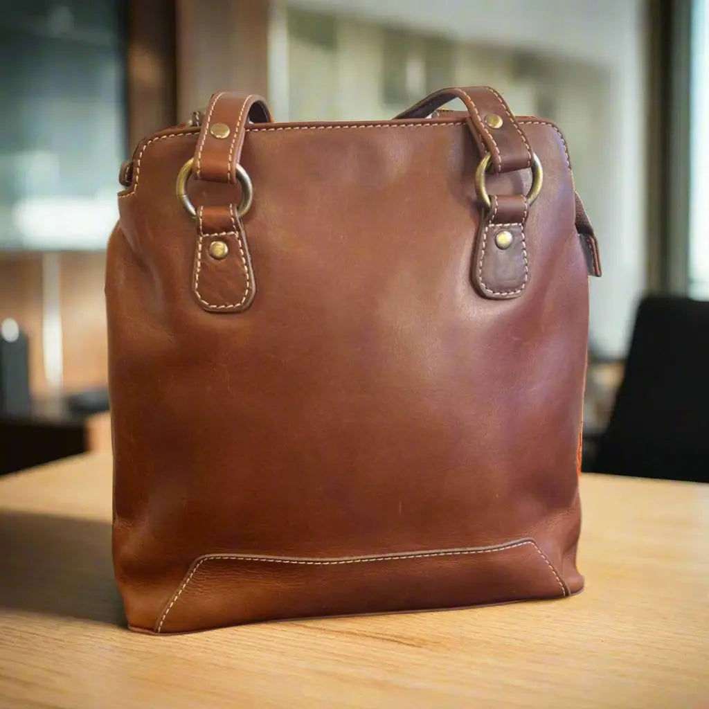 The Rugged Earth — Full-Grain Leather Convertible Bag