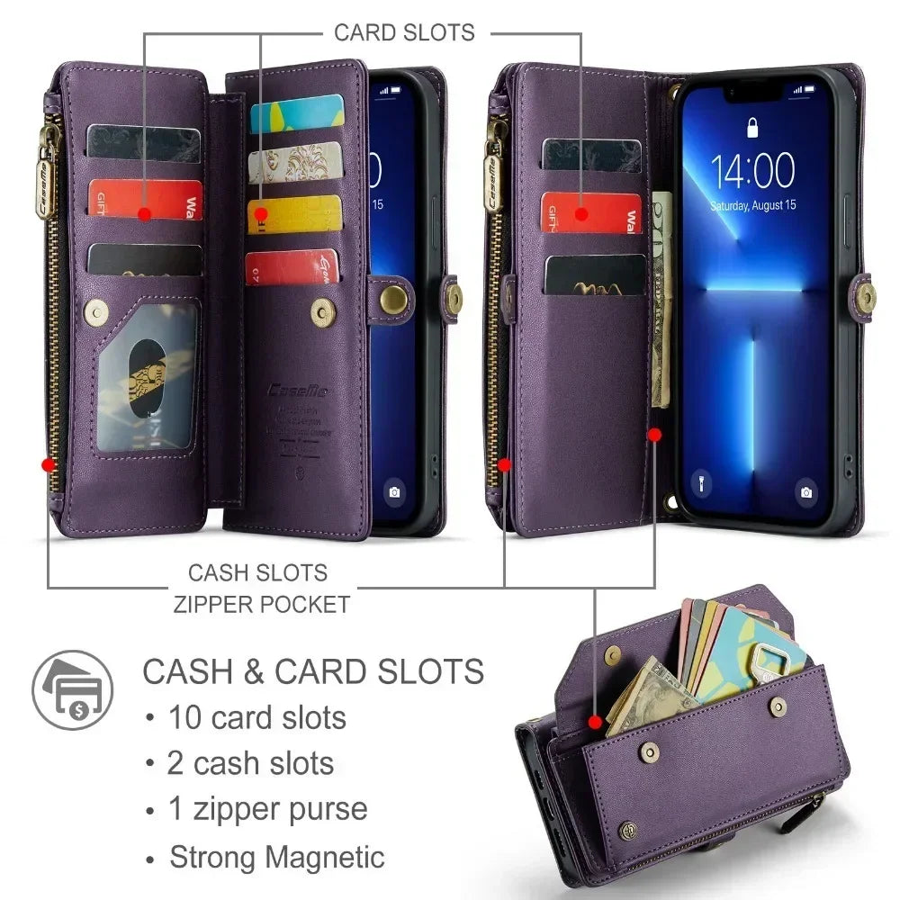 Crossbody Cardholder/Wallet/Case: iPhone 15 14 13 12 Pro Max Plus Pro-max - StoreFour
