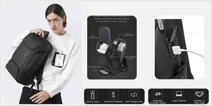 17.3 Laptop Waterproof Men's Expandable Travel Business Aesthetic Backpack - StoreFour