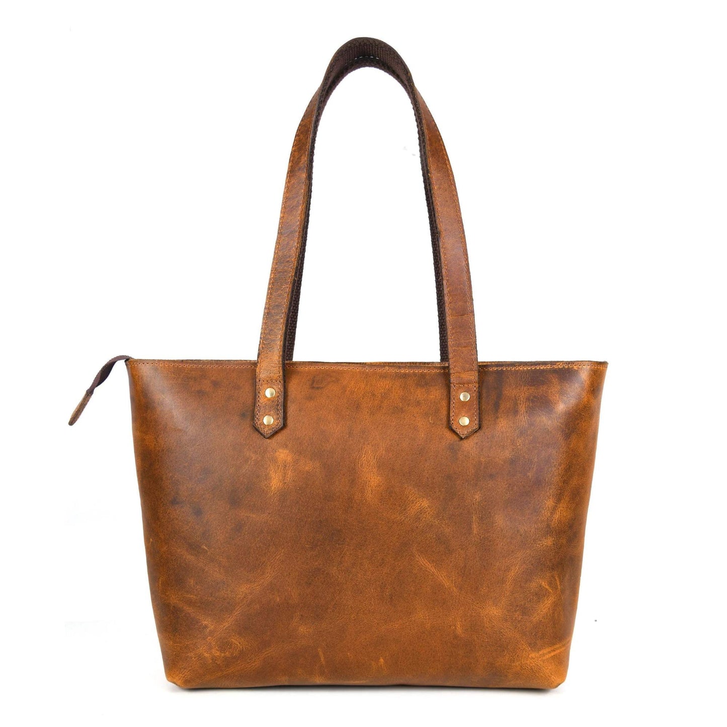 Classic Full-Grain Canadian Leather Tote Bag — Cognac