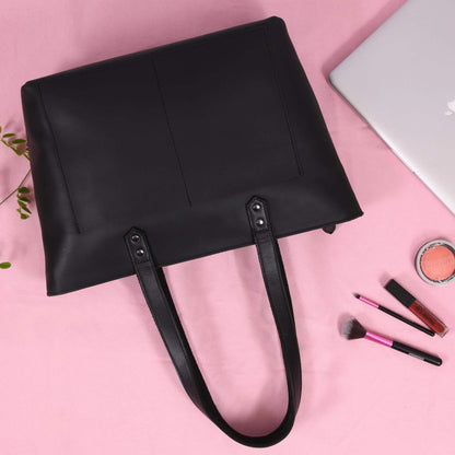 Classic Full-Grain Canadian Leather Tote Bag — Black