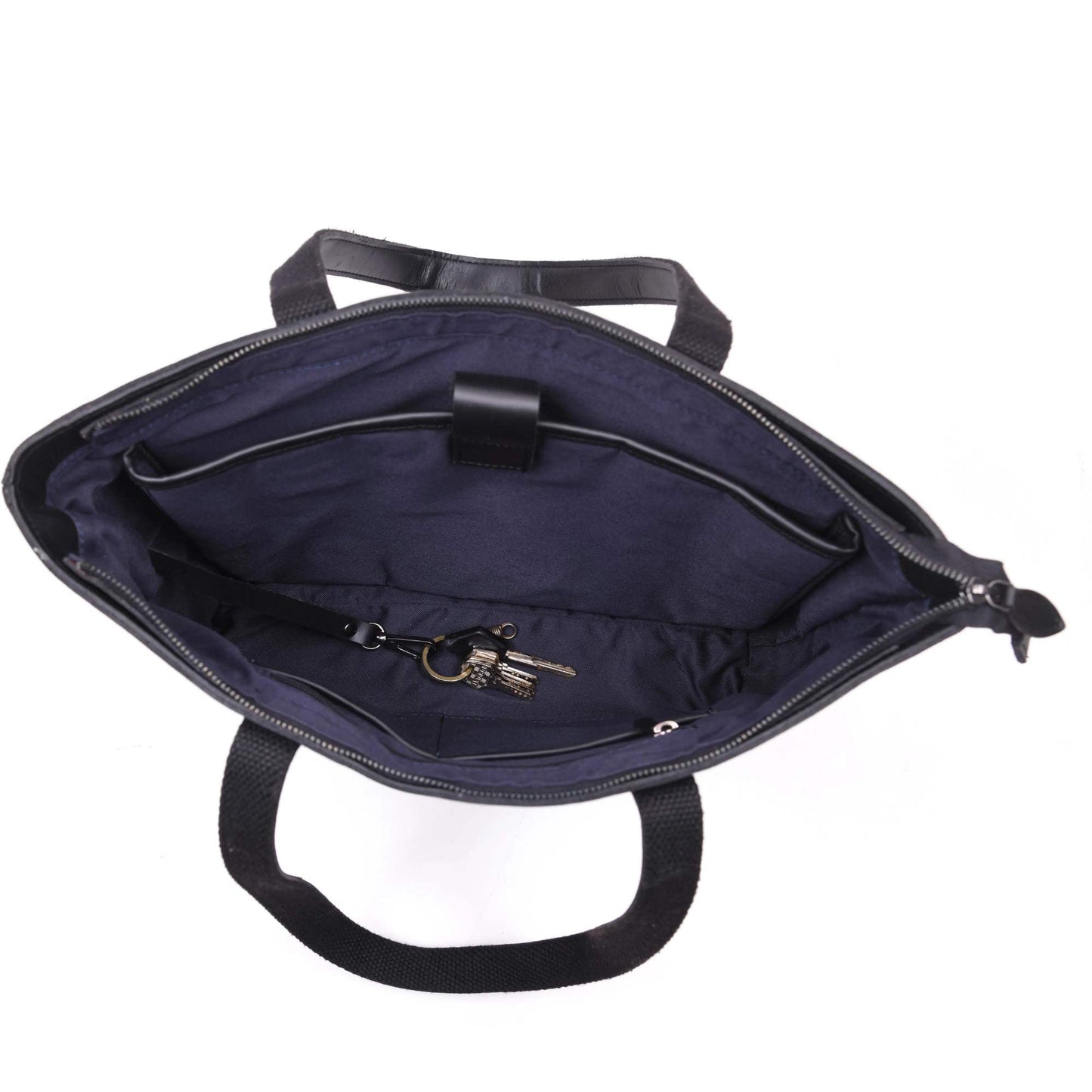 Classic Full-Grain Canadian Leather Tote Bag — Black