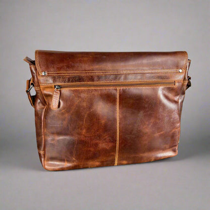 The Greenwood — Full-Grain Waxed Leather Briefcase