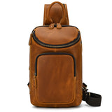 Retro Genuine Crazy Horse Skin Leather Wear-resistant Shoulder Bag