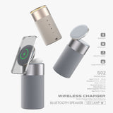 3 In 1 iPhone & AirPods Wireless Charger/BT Speaker/Touch Lamp