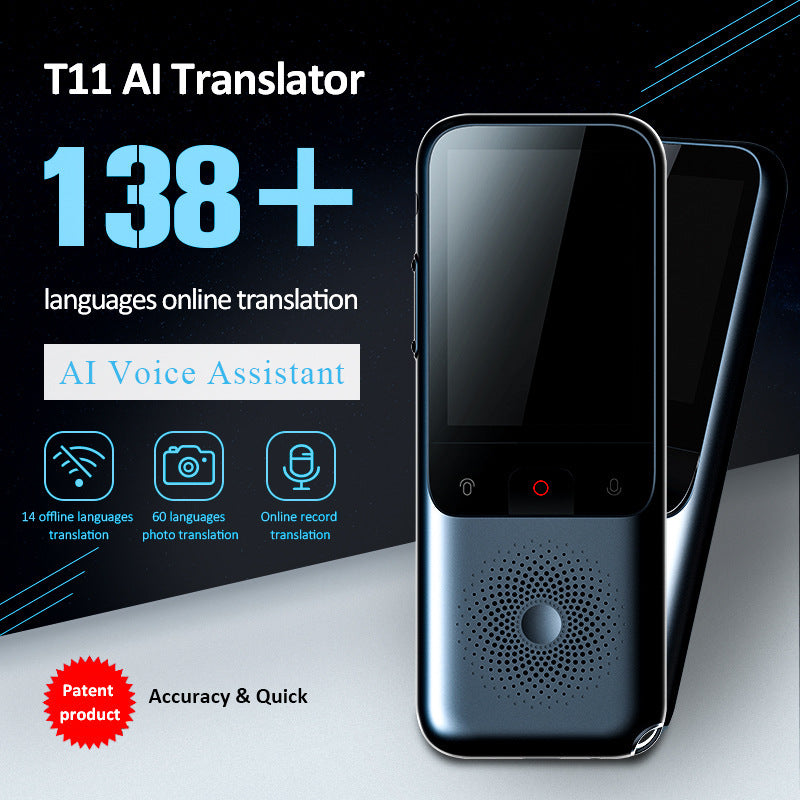 T11 AI Translator featuring 138 languages online translation and 14 offline languages