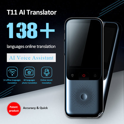 T11 AI Translator featuring 138 languages online translation and 14 offline languages
