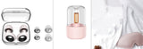120ml LED nightlight humidifier pink glass dome bedside diffuser with sleep mask
