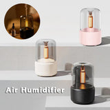 120ml LED nightlight humidifier glass dome portable air humidifier in black white and pink