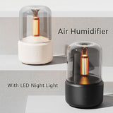 120ml LED nightlight humidifier glass dome tabletop USB powered in white and black