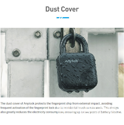 heavy-duty digital weatherproof fingerprint keyless padlock for outdoor 500kg tension. Black padlock on wet gate