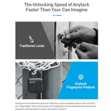 heavy-duty digital weatherproof fingerprint keyless padlock for outdoor 500kg tension on chain fence versus key lock