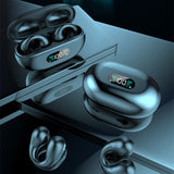 Bluetooth 5.3 HIFI bone conduction earbuds with glossy charging case and LED battery display