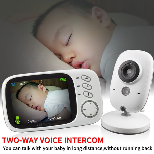 baby sleep monitor for peace of mind with video display and two-way voice intercom feature