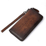 Universal Hand-rubbed 1st Layer Cowhide Leather Multifunctional Wallet/Phone Case