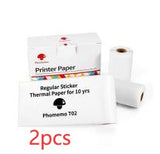 Pack of 2 rolls of thermal paper for Phomemo T02 and Bluetooth mini thermal label printer