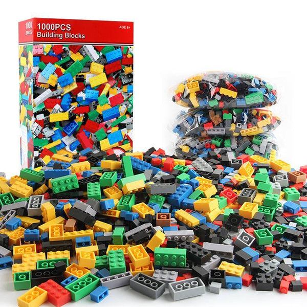 1000PCS bulk building blocks for kids and adults in various colors for creative play