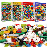 Colorful bulk building blocks for kids and adults in various designs and packaging options