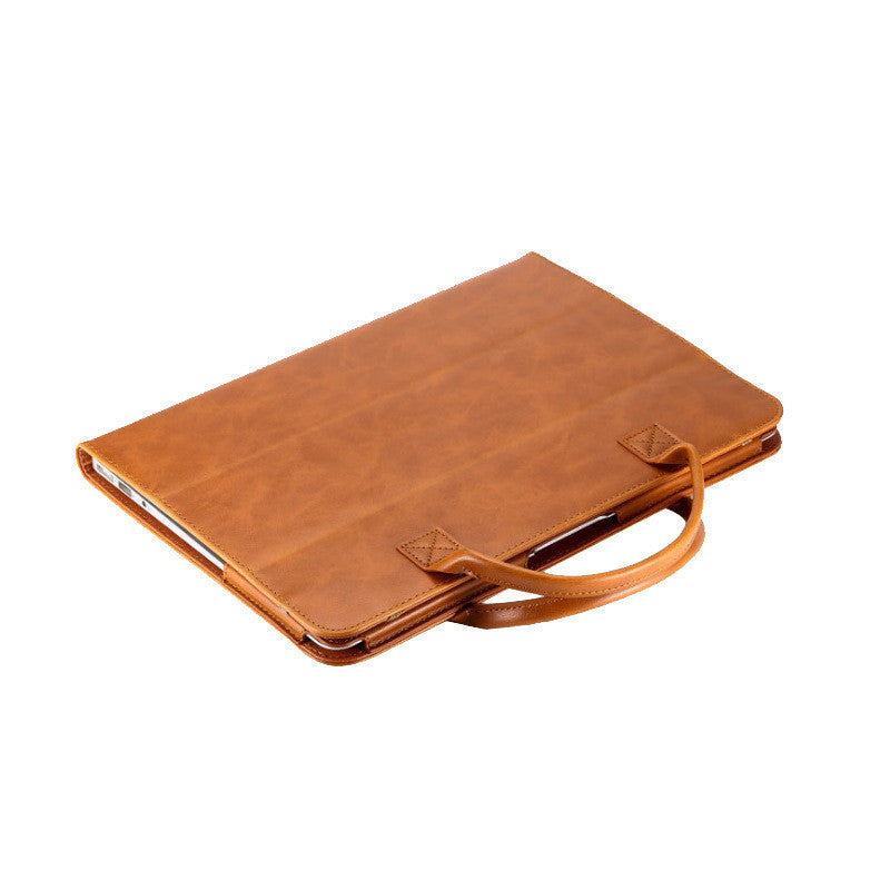 CJD Stylish Brown Business Laptop Bag with Comfortable Carry Handle for Professionals