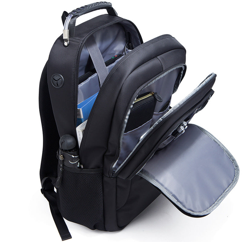 CJD 17" 36-55L Waterproof business travel backpack with multiple compartments for organization