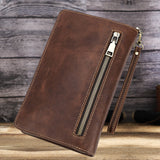 Large Retro 1st layer Cowhide Real Leather wear-resistant Business/Travel Clutch