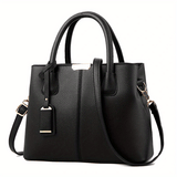 Versatile Businesswoman's Elegant Leather Shoulder Bag