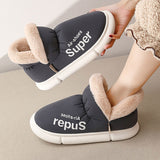 winter slippers black cozy house slippers with fur lining featuring white soles and fluffy interior