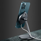 desktop wireless charger with sleek metal design for convenient phone charging