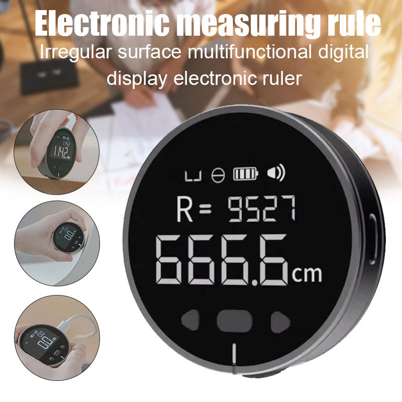 high precision electronic ruler digital tape measure with round display for accurate measurements