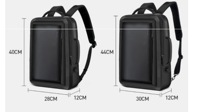 CJD Expandable Smart Business Backpack with Adjustable Size for Professionals and Commuters