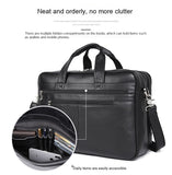 Waterproof Genuine Leather Business Handbag|Comfortable Texture|Carry-on Ready