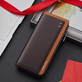 Men's Leather Luxury Long Wallet/Phone/Case/Cash pocket