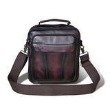 Crazy Horse Leather Retro Men's 8-inch One-shoulder Bag