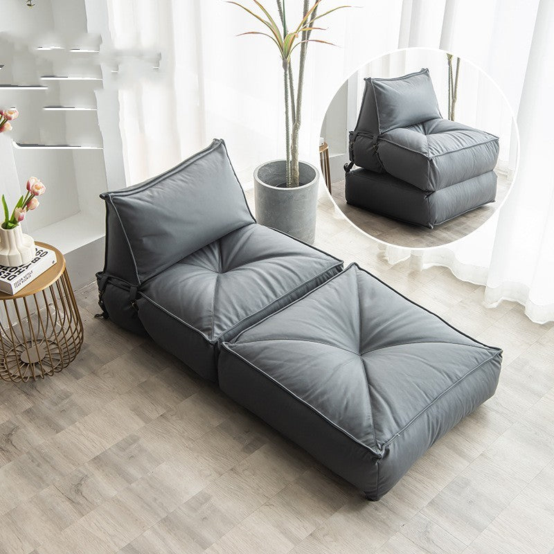 Folding Lounge Chair for Reading in Gray with Versatile Adjustable Design and Comfortable Cushions