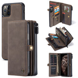Handmade leather phone wallet featuring multiple card slots and a stylish design for convenience