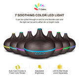 550ml ultrasonic humidifier with 7 color LED lights for adjustable brightness and soothing ambiance
