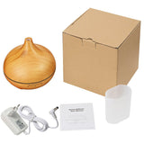 550ml ultrasonic humidifier with wood grain design and accessories for improved air quality