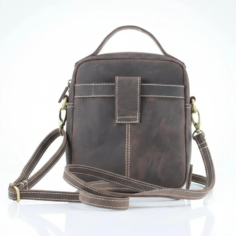 Hunter genuine leather crossbody bag with adjustable strap and sleek design for everyday use