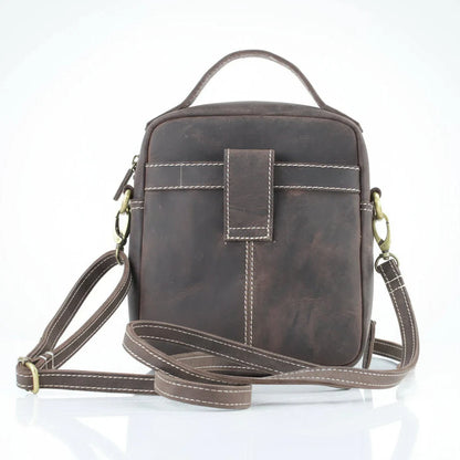 Hunter genuine leather crossbody bag with adjustable strap and sleek design for everyday use