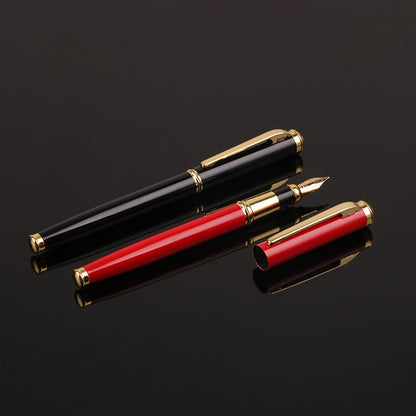Elegant Ink Pens for Special Occasions in Black and Red with Gold Accents
