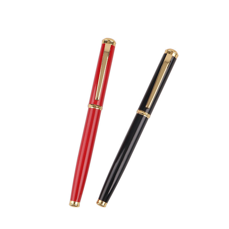 Elegant red and black ink pens for special occasions with gold accents and sleek design