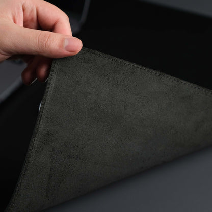 The Jersey — Midnight Black Full-Grain Leather Desk Pad