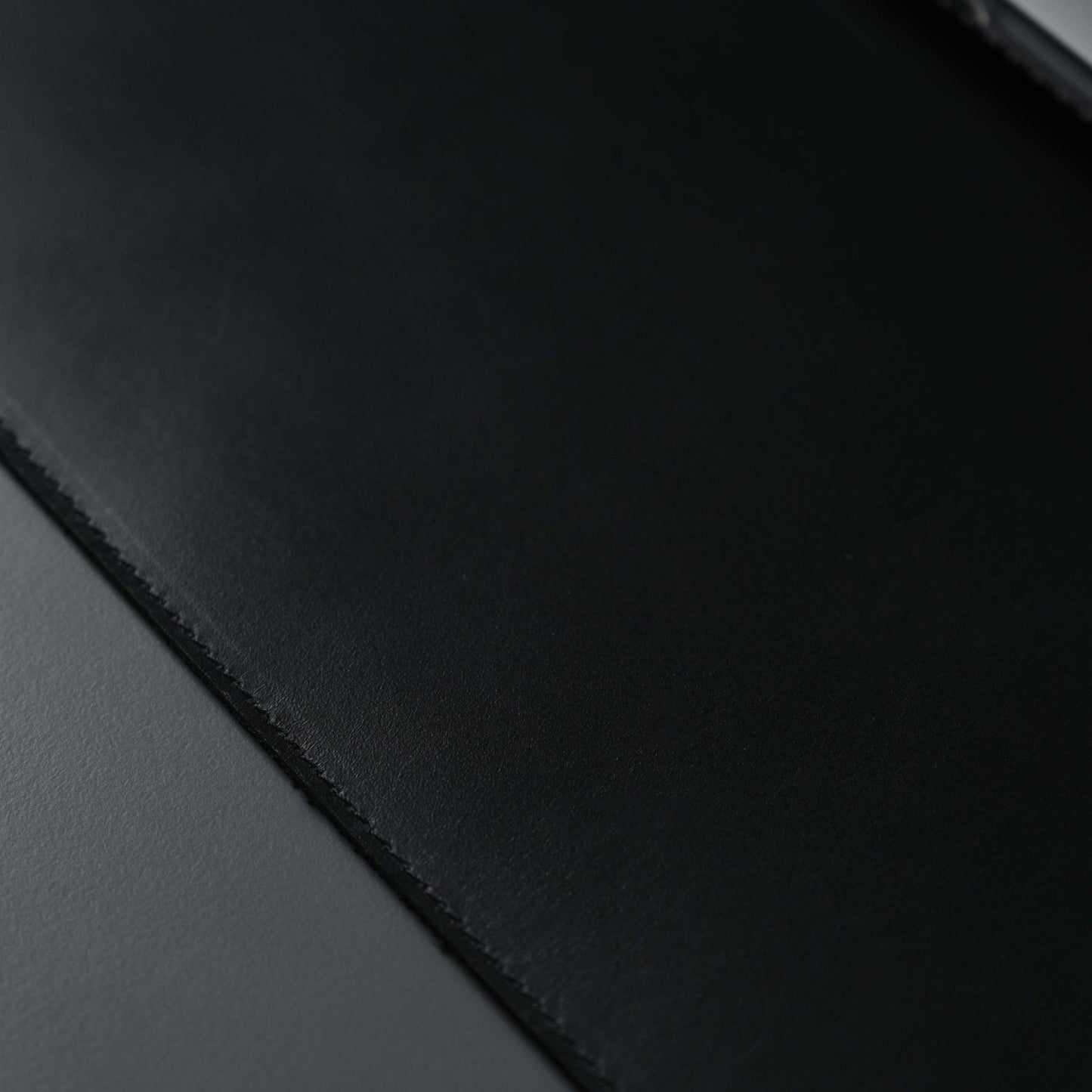 The Jersey — Midnight Black Full-Grain Leather Desk Pad
