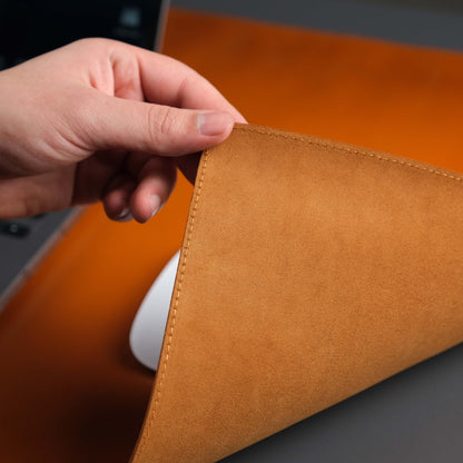 The Jersey Tan — Full-Grain Leather Desk Pad