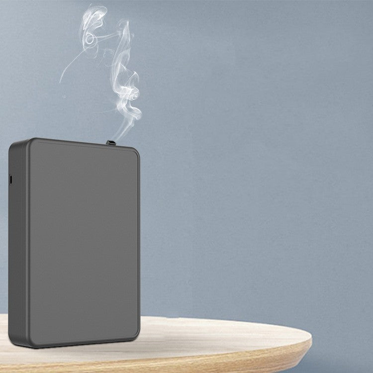 Large capacity essential oil diffuser in gray emitting soothing vapor for home relaxation