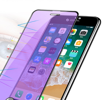 magnetic iPhone case with privacy screen showing purple tinted protective layer on iPhone display